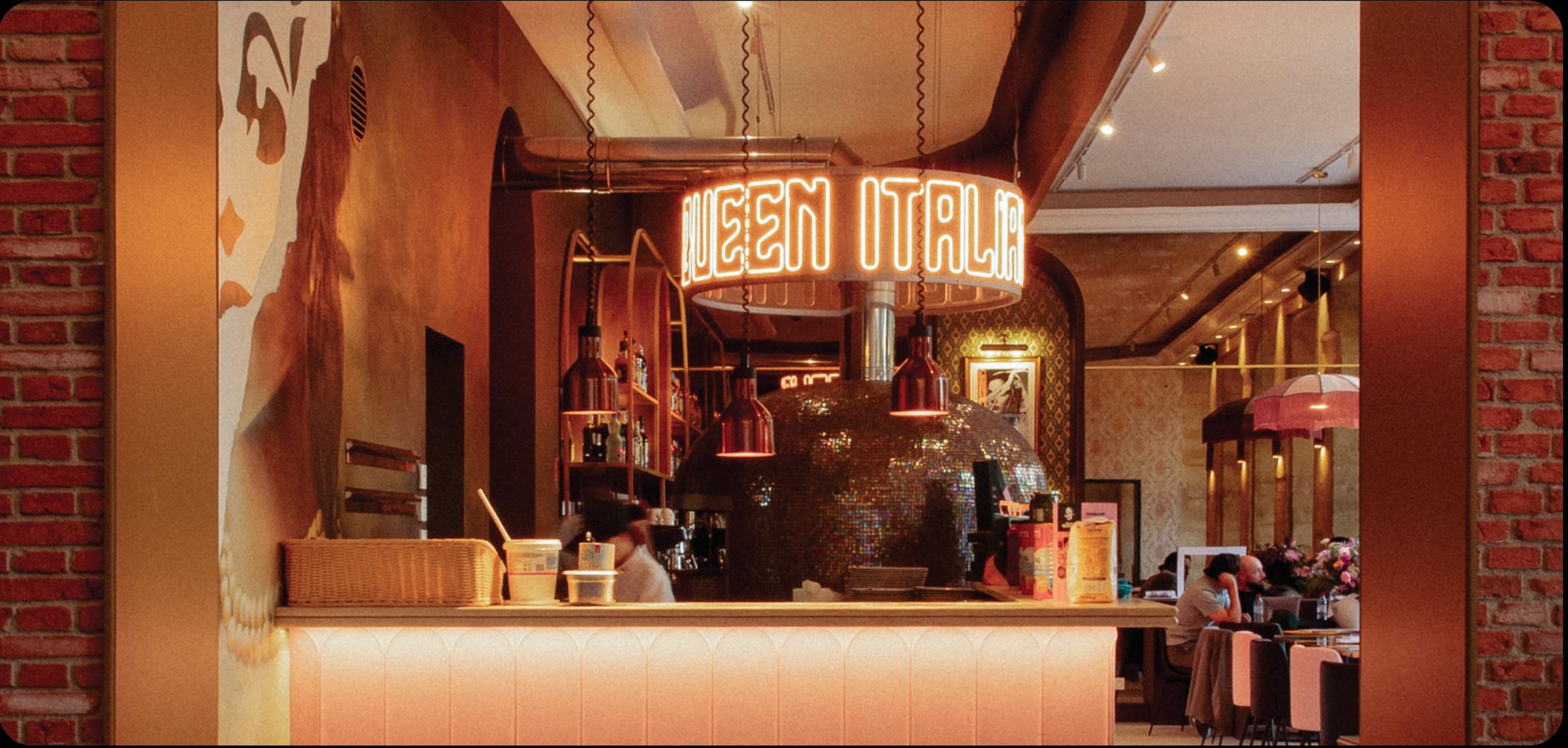 Jon Filin architecture and interior design — Italian Queen restaurant, Paris