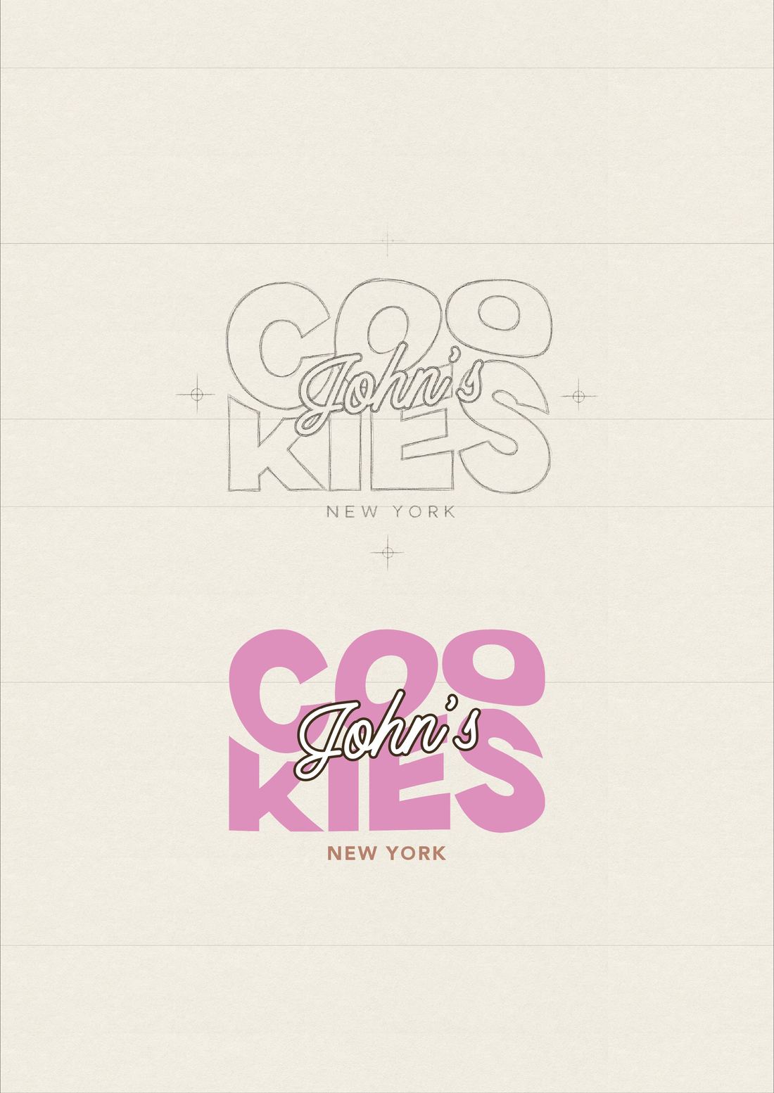 Cookies John's NY brand identity