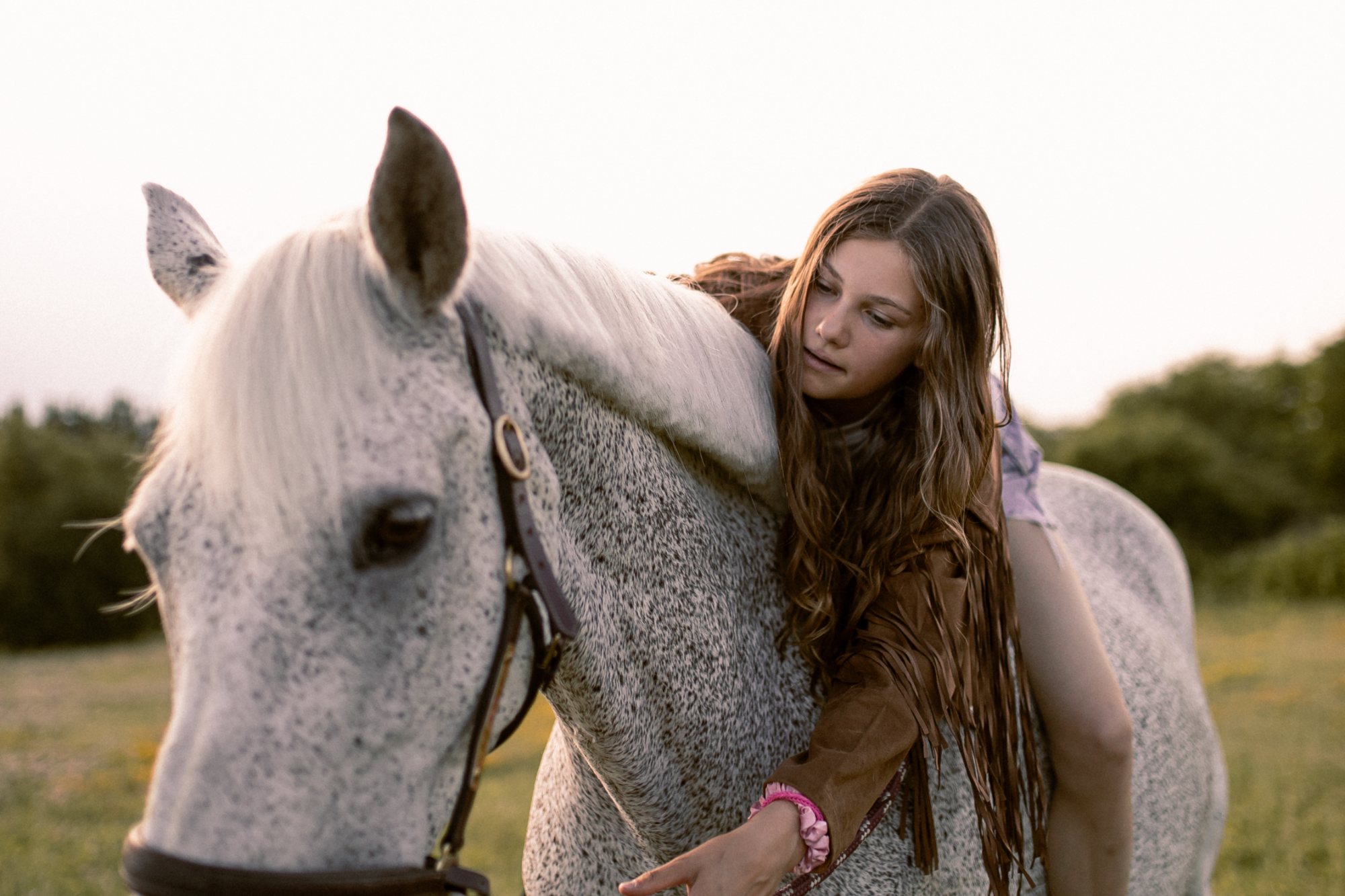 Rider and white horse, Jablines — equestrian photography by Jon Filin, Horse, Paris