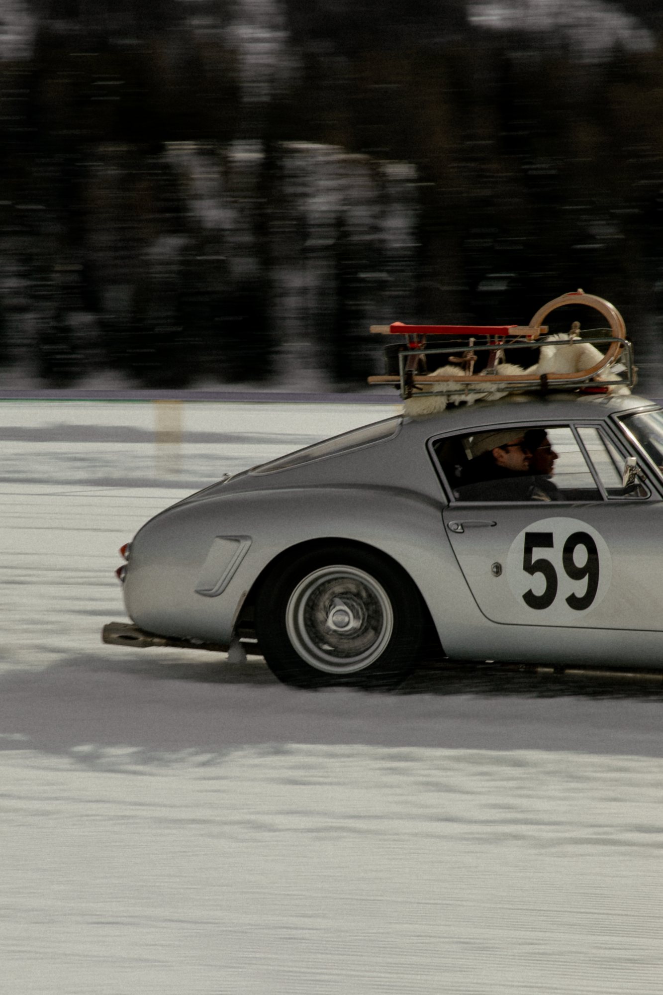 Number 59 on the ice track — automotive photography by Jon Filin, The Ice, Saint-Moritz