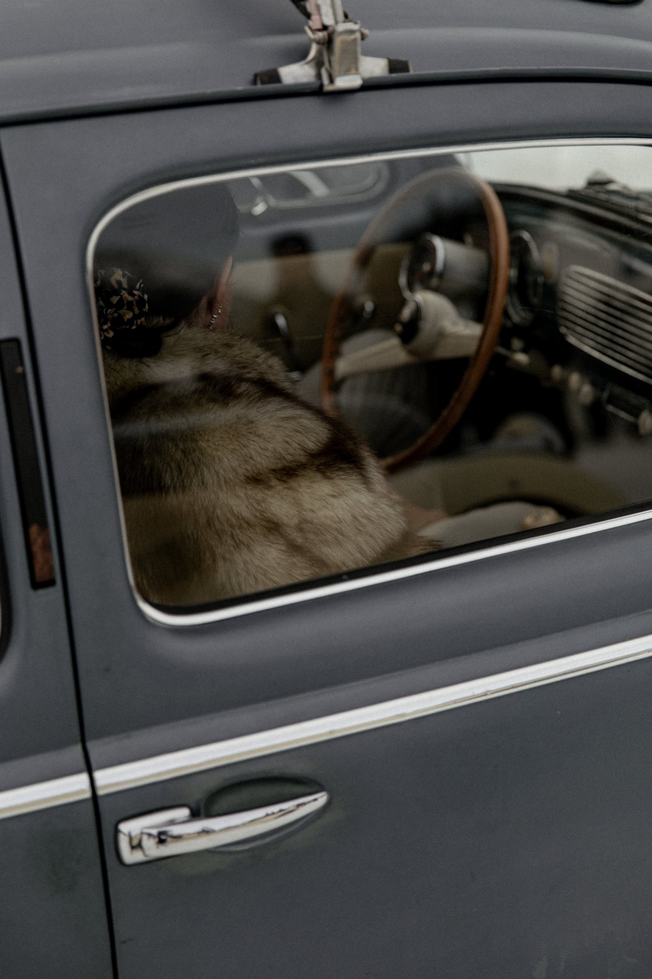 Door detail in the snow — automotive photography by Jon Filin, The Ice, Saint-Moritz